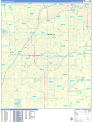 Overland Park Wall Map Basic Style 2024